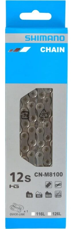 Shimano Cadena XT CN-M8100 De 12 Velocidades Con Quick-Link Cadena 12 Velocidades | Bike-Discount -Bicicletas Repuestos Tienda Shimano XT CN M8100 12 fach Kette mit Quick Link 20072595 1280x1280